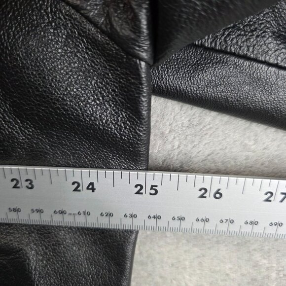 Mens Croft & Barrow Genuine Leather Black Jacket Blazer Lined 3-Button Size XL - Picture 5 of 7